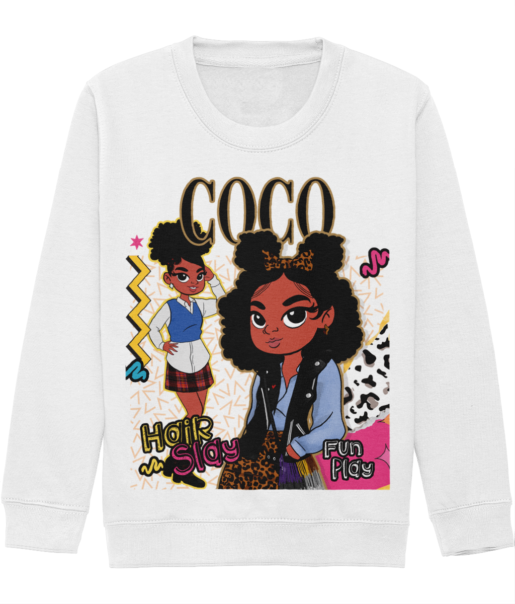 Coco's 'Hair Slay, Fun Play' Sweatshirt 🧡