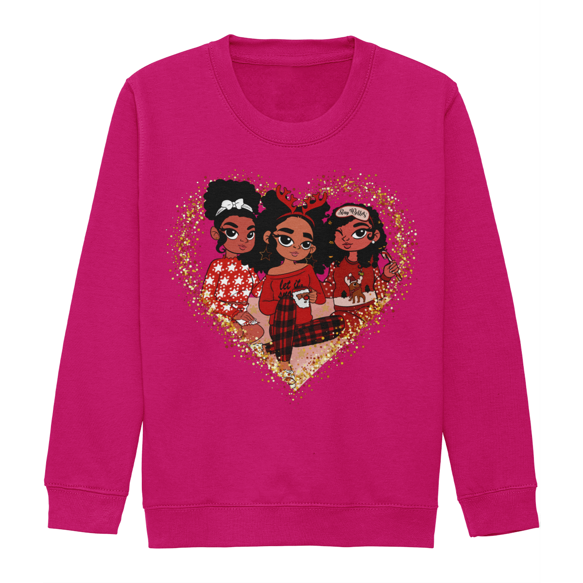 Frobelles Cozy Christmas Girls Sweatshirt 🎀 ❄️