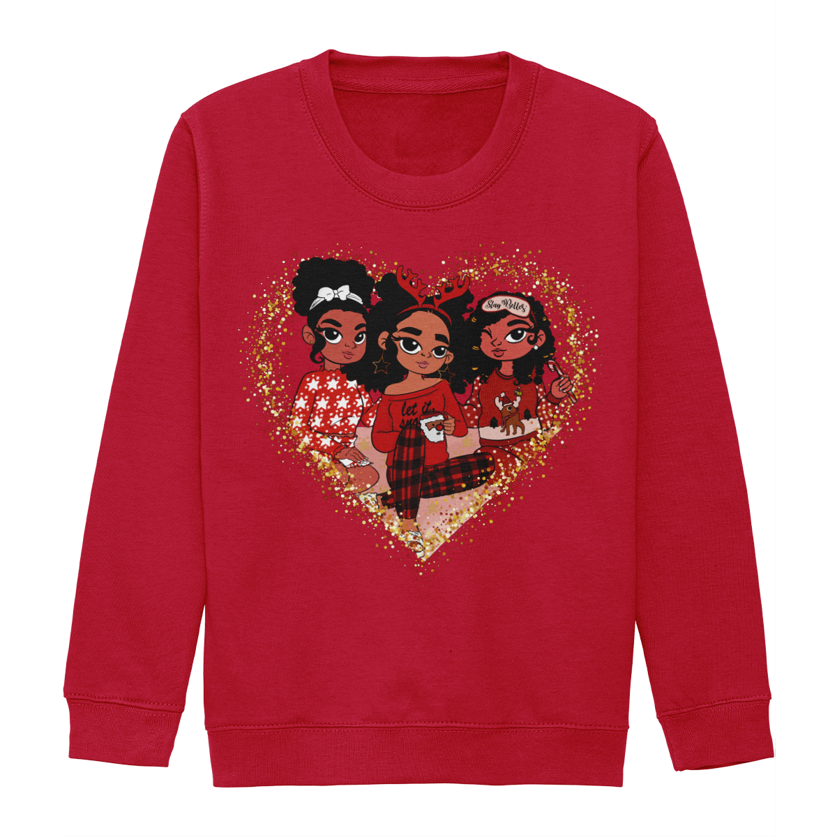 Frobelles Cozy Christmas Girls Sweatshirt 🎀 ❄️