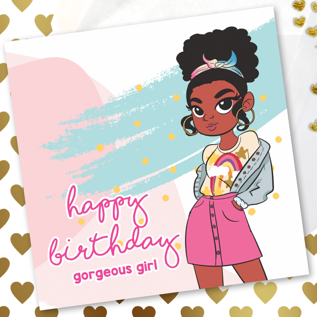 Coco 'Gorgeous Girl' Birthday Greeting Card