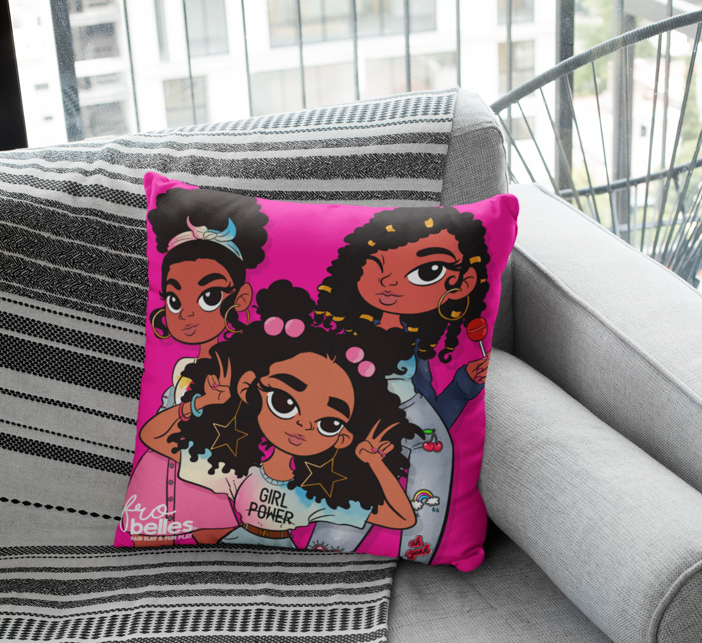 Frobelles Trio Colour Pop - Pink Cushion